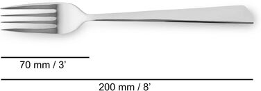Arcos 572400 Tuscany Series - Gift Box Cutlery Set 24 Pieces (6 Knives + 12 Spoons + 6 Forks) - Monoblock Made from a Single Piece of Stainless Steel, Silver, Silver