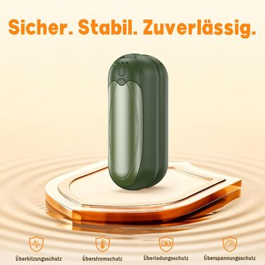 Електричні грілки для рук 2 шт. 7000mAh з 3 рівнями нагріву, портативні, з магнітним кріпленням, зимовий подарунок для жінок та чоловіків (2 шт., зелені)