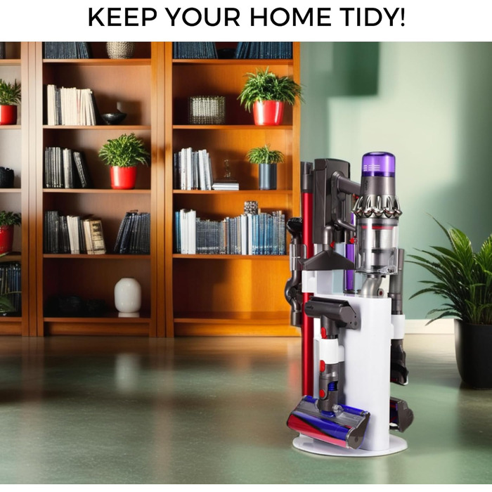 Насадка для пилососа MORANGO для Dyson V6, V7, V8, V10, V11, V15, DC30-DC74 - тримач для настінного кріплення без свердління