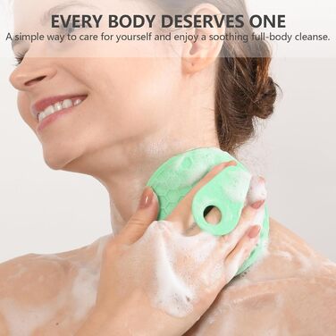 Силіконова щітка для тіла - скрабер для душу, м'які щетинки, для жінок, чоловіків, дітей, чутлива шкіра, 1 шт. (чорний+рожевий+зелений)