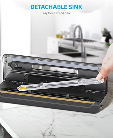 Вакуумний пакувальник Carehabi: 6 режимів, знімний піддон, ніж та 2 нагрівальні елементи