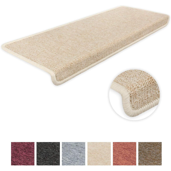 Ступінчасті килимки Kettelservice-Metzker Monza прямокутної форми, бежевого кольору, набір з 16 шт.