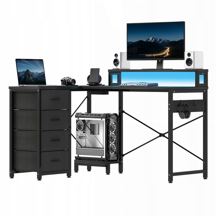 Письмовий стіл Balconera, 130 x 100 x 89 см, чорний