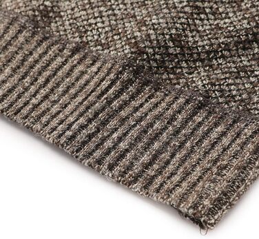 Чоловічий в'язаний кардиган Allthemen з V-подібним вирізом, з підкладкою та ґудзиками, велика в'язка, теплий перехідний жакет (4XL, Кофе)