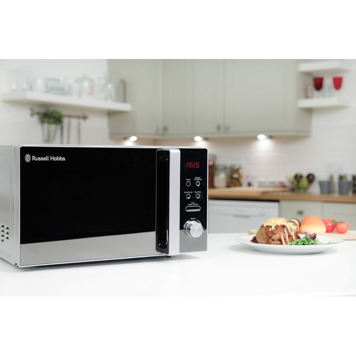 Мікрохвильова піч Russell Hobbs RHM2076S, 20 л, 800 Вт, срібна, окремо стояча