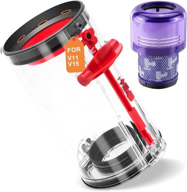 Dyson V11 V15 Filter Bin Assembly - Dust Container Replacement for SV14 SV17 SV15 SV22 SV28 - 970050-01 & 965443-01