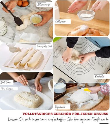 Чавунна форма для випічки хліба з кришкою та кошиком для бродіння – Dutch Oven 4.6л для хліба на заквасці – комплект для випікання, тушкування та смаження – для індукції та духовки