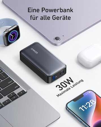Powerbank Anker 10000mAh PowerCore з Power Delivery (PD 30W) та Power IQ 3.0 - чорний
