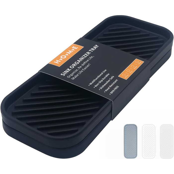 Стильний тримач для мила з силікону для кухні та ванної кімнати (2 шт., чорний)