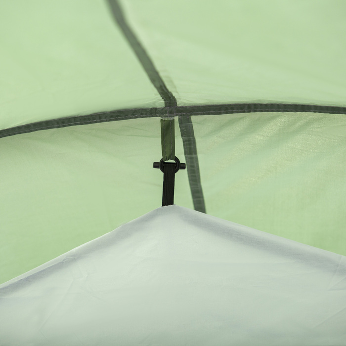 Outsunny Tunnel Tent for 2-3 People, 190T Camping Tent with Stakes, Fiberglass & Polyester, Dark Green, 426x206x154cm for Outdoor Adventures