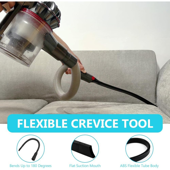 Набір насадок для пилососа BUZIFU 7 шт. 32-35 мм (універсальні) - для меблів, матраців, щілин. Сумісні з Kärcher, Miele, Siemens, AEG, Bosch, Panasonic, Philips