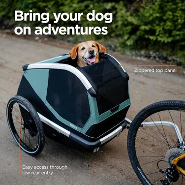 Thule Bexey - велосипесний причіп для собак, колір Hazy Green, розмір L