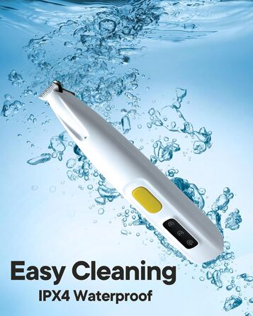 Триммер для собак та котів Pfotentrimmer з LED-підсвічуванням – 18 мм, тихий (35 dB), водонепроникний, акумуляторний – для лап, вух, обличчя та хвоста (білий)