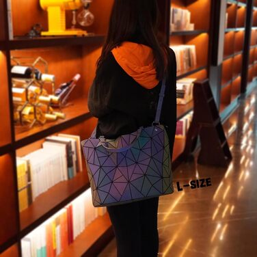 Геометричний гаманець жіночий світловідбиваючий, сумка крос-боді голографічна Geometrisches Portemonnaie CB-01-L