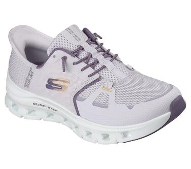 Кросівки Skechers Glide-Step Vibey Hands Free Slip-ins для жінок (38.5 EU, фіолетовий сітчастий верх)