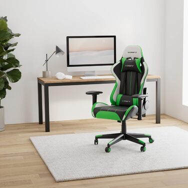Ігрове крісло Drift DR175GREEN, екошкіра, 2D підлокітники, клас 4, чорний/зелений