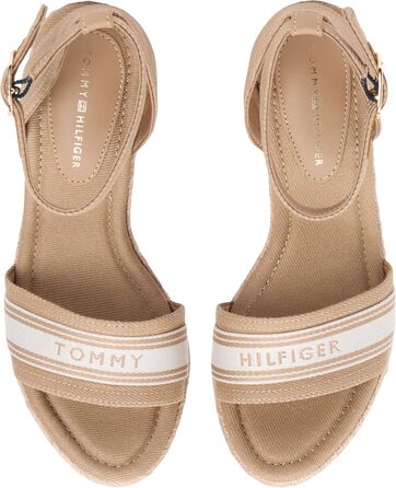 Еспадрильї Tommy Hilfiger на танкетці, хакі, текстиль (canvas), 37 EU