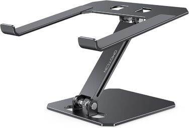 Підставка для ноутбука OMOTON з алюмінію, регульована по висоті, ергономічна, складна, чорна (11-16 дюймів)