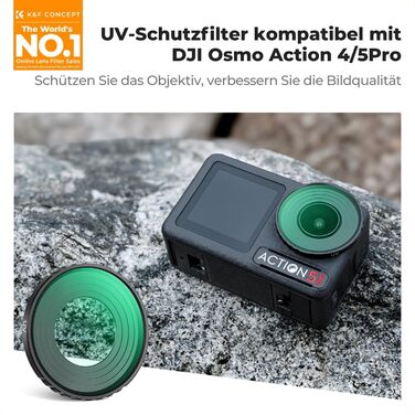 Фільтри K&F Concept ND/CPL для DJI Osmo Action 4/5 PRO: набір 4 шт. (ND8, ND16, ND32, CPL)