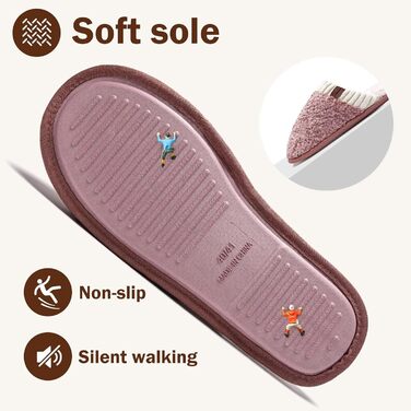 Тапочки жіночі Mabove Hausschuhe з м'якою устілкою Memory Foam, теплі зимові, для дому (40/41 EU, Рожевий)