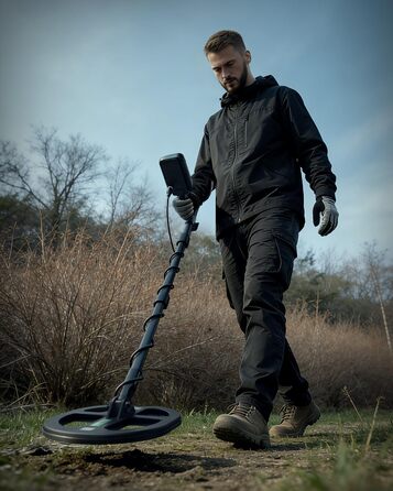 Металошукач Profi з водонепроникною котушкою 11'' DD, глибина виявлення 12''/30 см, висока чутливість до золота, 5 професійних режимів, Pinpoint для срібла