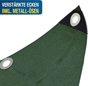 Professional Tarp 240 g/m² [3x4m] - Robust woven tarp with eyelets - Waterproof and UV resistant tarp - Tarp for outdoor use - Weatherproof all-purpose tarp including 6 tarp straps