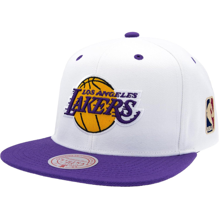 Кепка Mitchell & Ness NBA Lakers Snapback, універсальний розмір, біло-фіолетова