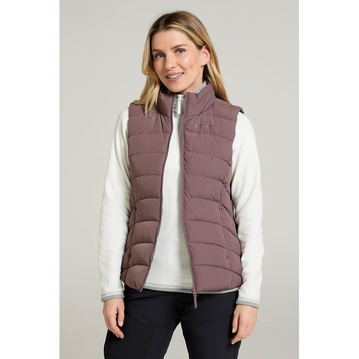 Жіночий жилет Mountain Warehouse Opal з утеплювачем - легка термокуртка, кишені на блискавці, водовідштовхувальний (32, маульфорсграу)