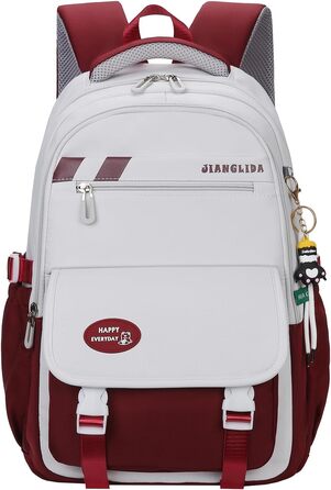 Сумка для книг SellerFun для підлітків, дівчаток, у школу, на роботу, у подорожі, для спорту (27 літрів, червона)