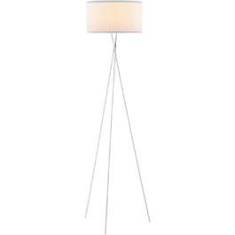Стійка лампа Home Sweet Home Retro з металу та абажуром білого кольору | 138 см, E27, 4W, 2700K | для спальні