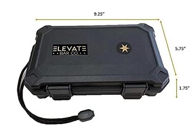 Чохол для сигар Humidor, 5 шт., водонепроникний, стійкий до зминання, герметичний, міцний, чорний