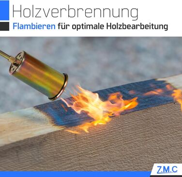 Газовий пальник Z.M.C для видалення бур'янів, 1850°C, діаметр полум'я 60 мм, довжина труби 90 см, шланг 5 м, підключення 2 x 3/8'', з двома ключами