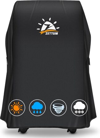 Чохол для гриля Zettum 76 см, водонепроникний, для Weber Spirit 210/Е-210, преміум, міцний, з PU покриттям, для складаної бічної полиці (76x66x109 см)