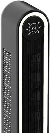 Турбовентилятор Cecotec EnergySilence 9090 Skyline Ionic, 119 см, 45 Вт, іонізатор, LED-дисплей, пульт ДК, 3 режими, 12 год таймер, осциляція 70º, висота 47' (42' висота), чорний