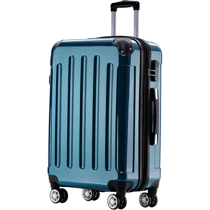 Чохол-валіза Beibye Hartschalen Trolley Rollkoffer Reisekoffer, 55 см, 40 л, полікарбонат, світло-зелений (ручна поклажа)