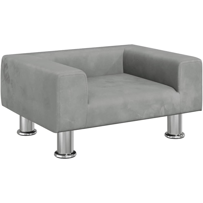 Крісло-лежанка для собак та котів, лежанка для домашніх тварин, м'яка, сіра, 50 x 40 x 26.5 см