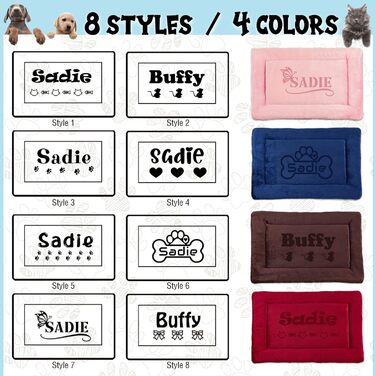 Персоналізована килимок для собак, килимок для лежанки, миється, 69x52 см, червоний