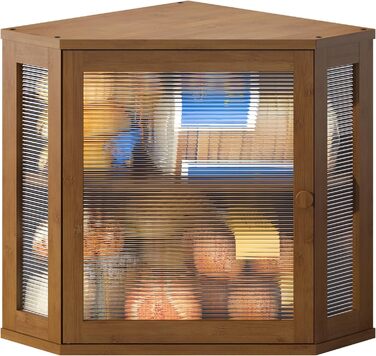 Чорний бамбуковий контейнер для хліба Eck-Brotkasten, великий, двошаровий, для кухні