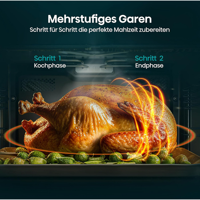 Мікрохвильова піч Hisense H23MOBS5HC 23 л, 900 Вт, AirFry, 4 в 1, чорна