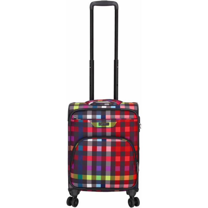 Чемодан-валіза Kenorada SoftLITE 4w, 55 см, ручна поклажа, багатобарвний, з TSA замком