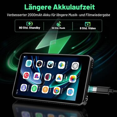 MP3 плеєр SWOFY з Bluetooth та WiFi, 4.0
