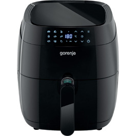 Аерофритюрниця Gorenje AF1350DWB, 1350 Вт, чаша 3.2 л з вікном, 8 автопрограм, антипригарне покриття, LED-дисплей, чорна