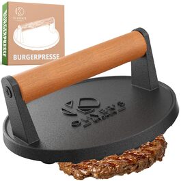 Преміум прес для бургерів Oliver's Kitchen® з чавуну для соковитих котлет та BBQ