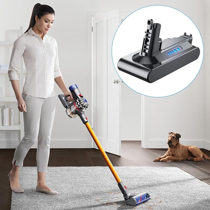 Замінний акумулятор 6000mAh V10 для пилососів Dyson V10 Animal/Absolute/Motörhead/Tier/Fluffy (з фільтром та щіткою)