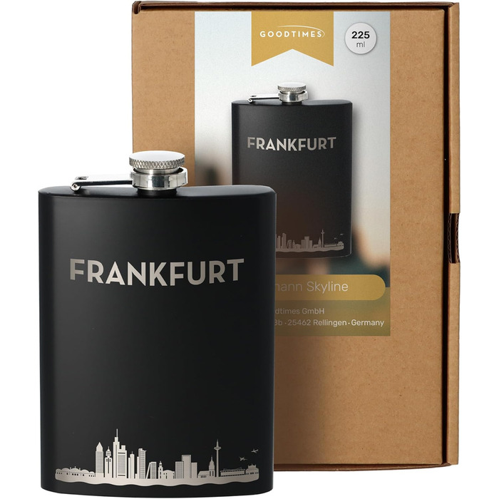 Фляга Goodtimes Frankfurt Skyline 225ml чорна
