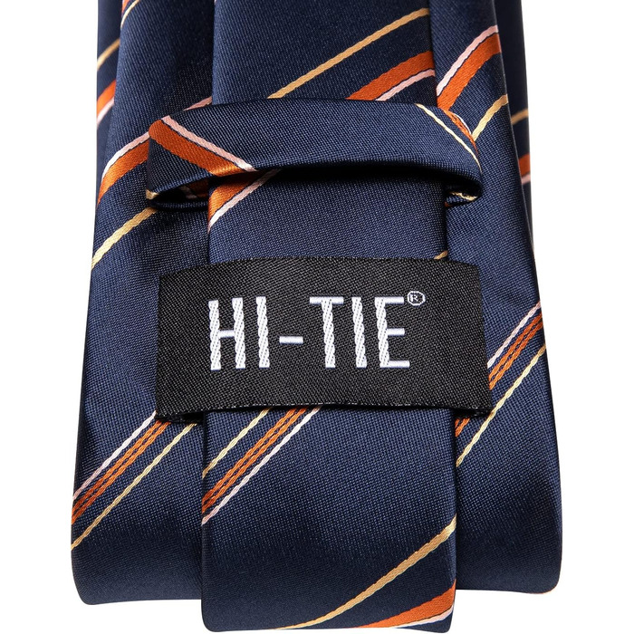 Набір краваток для чоловіків Hi-Tie: 4 шт. (рожевий, синій, чорний, темно-синій, золотий)
