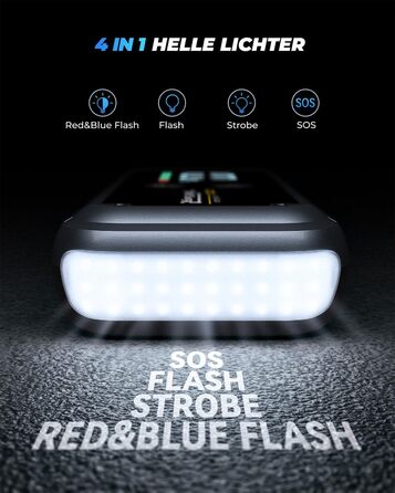 Портативний пусковий блок Starthilfe Powerbank 6000A з USB, LCD, ліхтариком, 12V для бензинових та дизельних двигунів