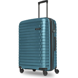 Чохол-валіза на колесах середнього розміру 66 см, розширюється до 75 літрів, з TSA-замком, з поліпропілену, 4 колеса, Collection 04, Ice-blue Metallic