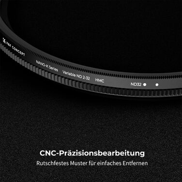 Фільтр ND K&F Concept Nano-K Serie 67mm, змінний (ND2-32, 1-5 ступенів затемнення)