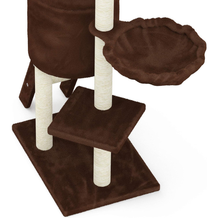 Дерев'яний кігтеточка для котів Beltom® Kratzbaum, 140 см - ігровий комплекс для котів, колір: коричневий